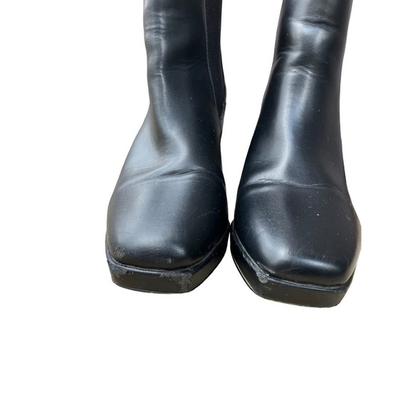 French Connection Penny Pull On Chelsea Boot in Black Vegan Leather Size US 9 - Picture 6 of 13